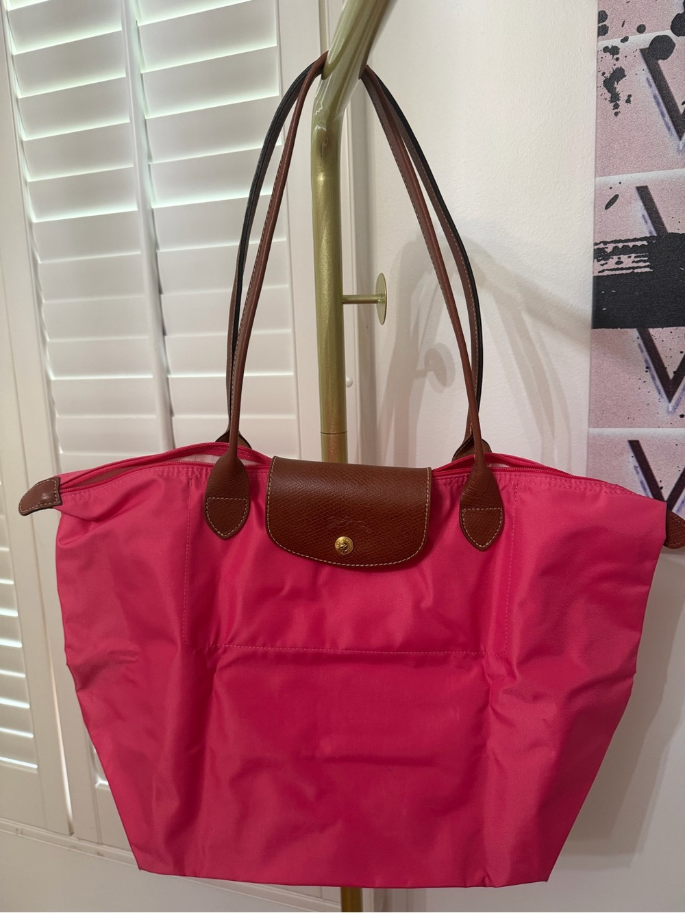 Longchamp Le Pliage Pink Tote